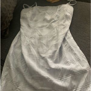 Light blue plaid dress size small/4 used like new only worn a coupon times